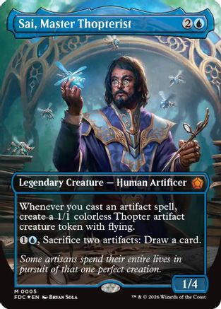 Sai, Master Thopterist (Borderless)  [Commander: Foundations] Foil
