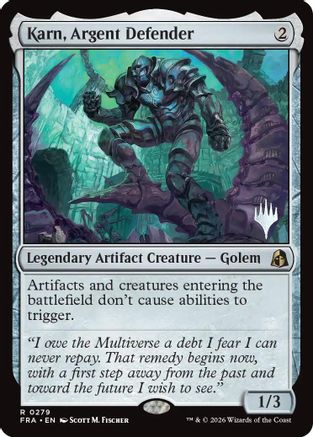 Karn, Argent Defender  [Promo Pack: Reality Fracture] Foil