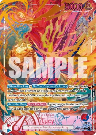 Lucy (Flame-Flame Fruit Coliseum) (OP15-002) - [One Piece Promotion Cards] Foil