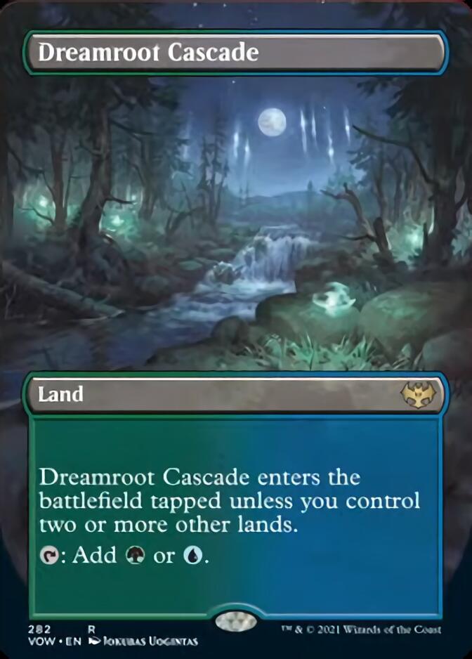 Dreamroot Cascade (Borderless Alternate Art) [Innistrad: Crimson Vow] Foil