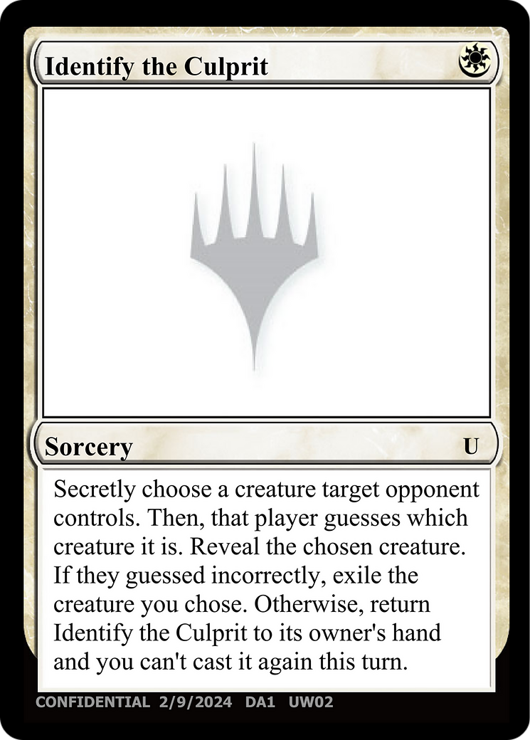 Identify the Culprit  [Unknown Event]
