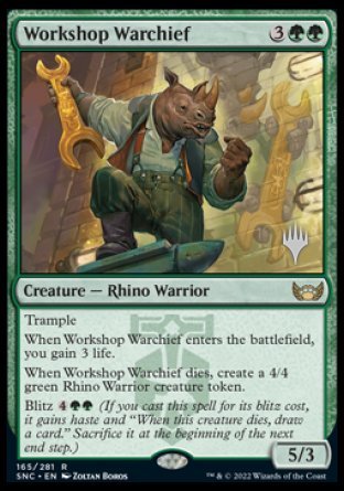 Workshop Warchief (Promo Pack) [Streets of New Capenna Promos] Foil