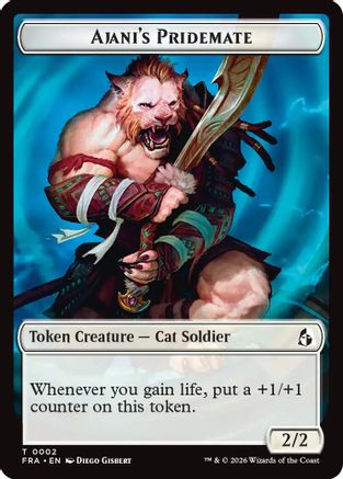 Ajani's Pridemate // Ajani Resolute Double-Sided Token  [Reality Fracture]