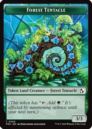 Forest Tentacle // Beast Double-Sided Token  [Reality Fracture]