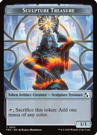 Sculpture Treasure // Beast Double-Sided Token  [Reality Fracture] Foil