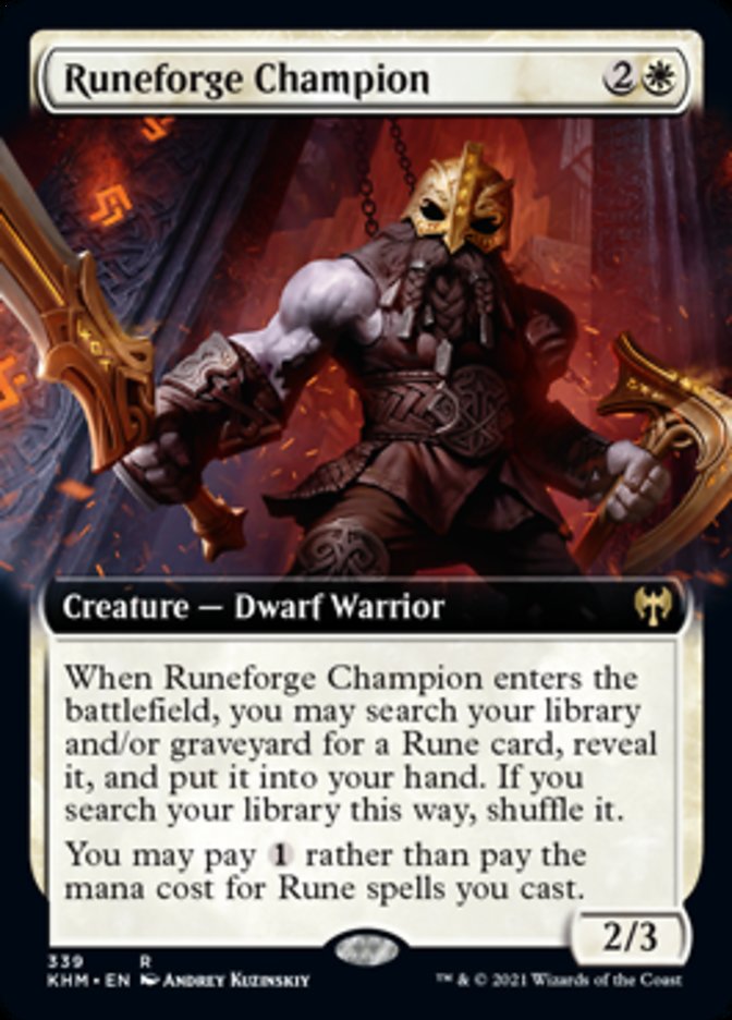 Runeforge Champion (Extended Art) [Kaldheim] Foil