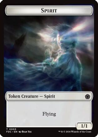 Spirit // Clue Double-Sided Token  [Commander: Foundations]