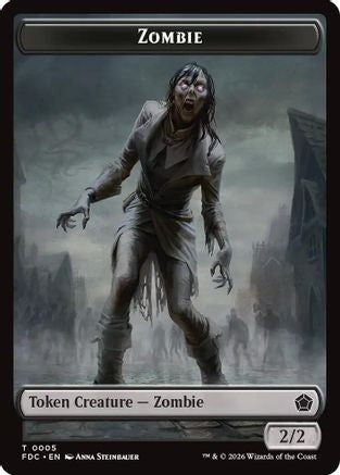 Zombie // Zombie Knight Double-Sided Token  [Commander: Foundations]