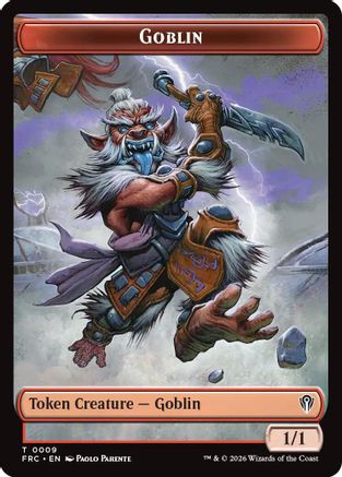 Goblin // Spirit Double-Sided Token  [Commander: Reality Fracture] Foil