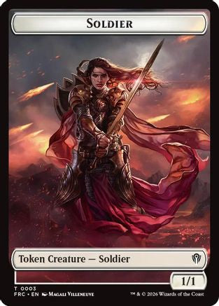 Soldier // Shark Double-Sided Token  [Commander: Reality Fracture] Foil