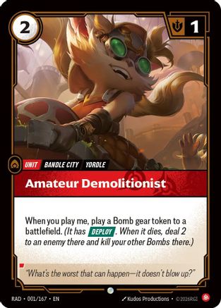 Amateur Demolitionist (001/167) - Riftbound - [Radiance] Foil