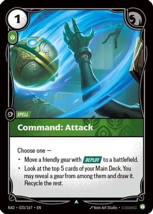Command: Attack (033/167) - Riftbound - [Radiance] Foil