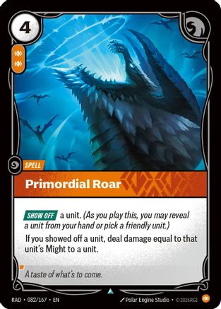 Primordial Roar (082/167) - Riftbound - [Radiance] Foil