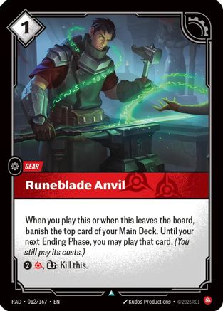 Runeblade Anvil (012/167) - Riftbound - [Radiance] Foil