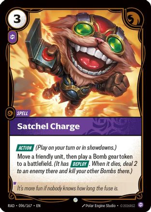 Satchel Charge (096/167) - Riftbound - [Radiance] Foil
