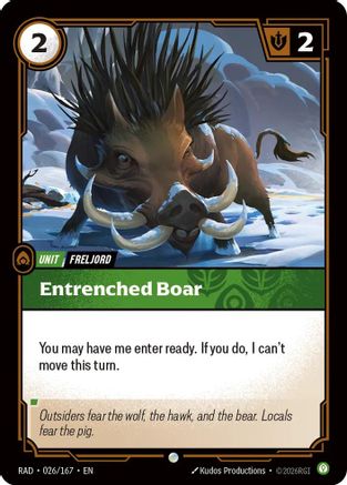 Entrenched Boar (026/167) - Riftbound - [Radiance] Foil