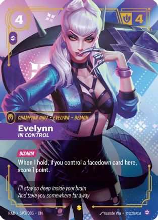 Evelynn, In Control (K/DA Special Art Card) (SP3/005) - Riftbound - [Radiance] Foil