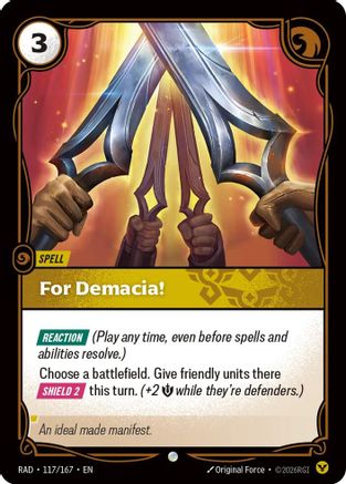 For Demacia! (117/167) - Riftbound - [Radiance] Foil