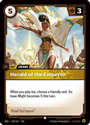 Herald of the Emperor (118/167) - Riftbound - [Radiance] Foil