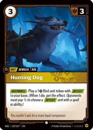 Hunting Dog (119/167) - Riftbound - [Radiance] Foil
