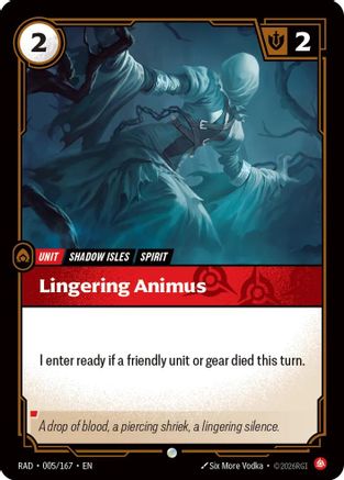 Lingering Animus (005/167) - Riftbound - [Radiance] Foil