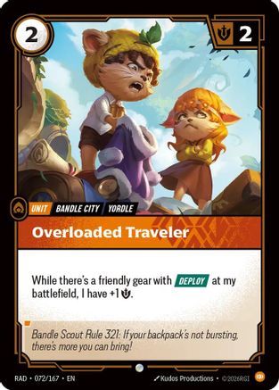 Overloaded Traveler (072/167) - Riftbound - [Radiance] Foil