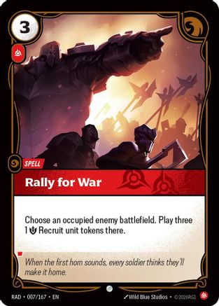Rally for War (007/167) - Riftbound - [Radiance] Foil