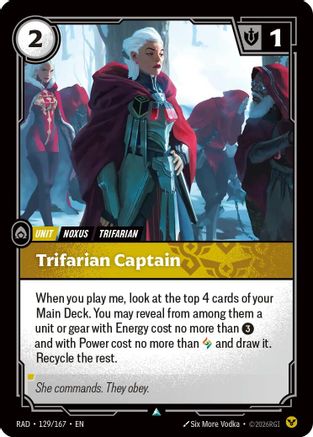 Trifarian Captain (129/167) - Riftbound - [Radiance] Foil