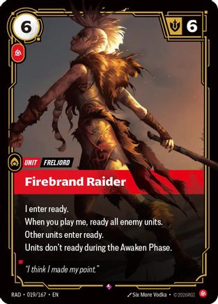Firebrand Raider (019/167) - Riftbound - [Radiance] Foil
