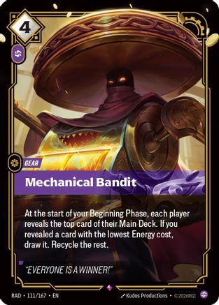 Mechanical Bandit (111/167) - Riftbound - [Radiance] Foil
