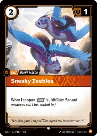 Sneaky Zeebles (076/167) - Riftbound - [Radiance]