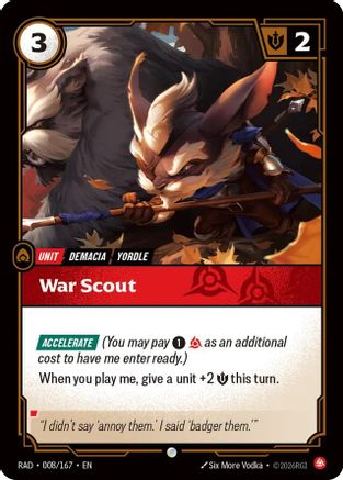 War Scout (008/167) - Riftbound - [Radiance] Foil