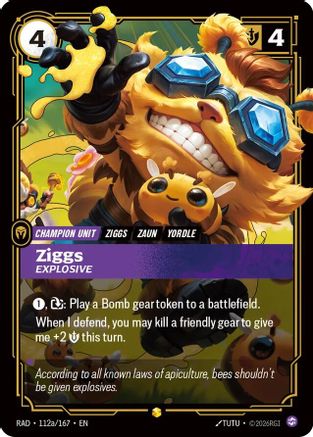 Ziggs, Explosive (Alternate Art) (112a/167) - Riftbound - [Radiance] Foil