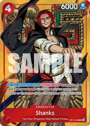 Shanks (OP12-008) (Mini Case Set Vol. 3 Sunohara Artwork) (OP12-008) - [One Piece Promotion Cards] Foil