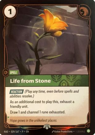 Life from Stone (029/167) - Riftbound - [Riftbound Organized Play Promotional Cards] Foil