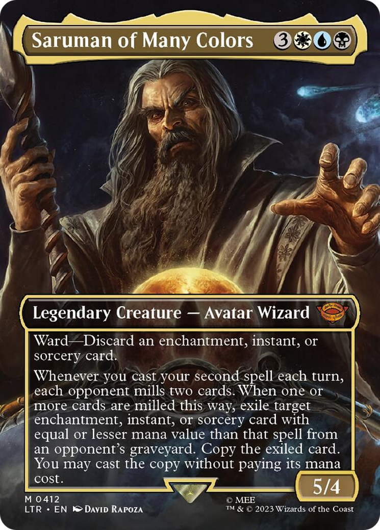 Saruman of Many Colors (Borderless Alternate Art) [The Lord of the Rings: Tales of Middle-Earth] Foil