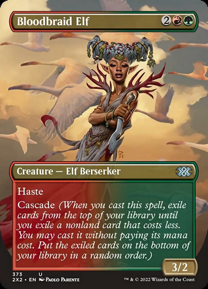 Bloodbraid Elf (Borderless Alternate Art) [Double Masters 2022] Foil