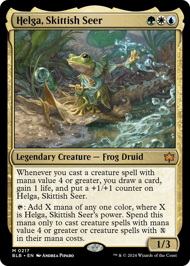Helga, Skittish Seer [Bloomburrow] Foil