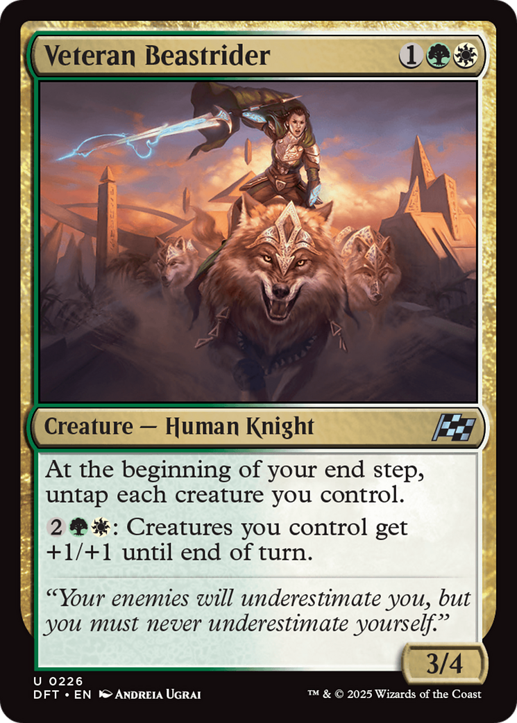 Veteran Beastrider [Aetherdrift] Foil
