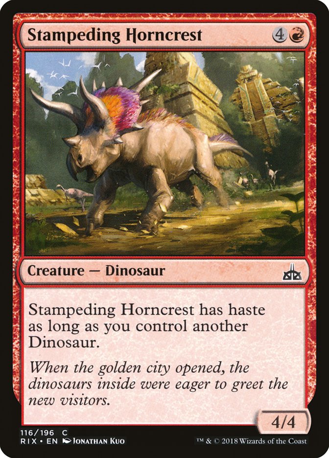 Stampeding Horncrest [Rivals of Ixalan] Foil