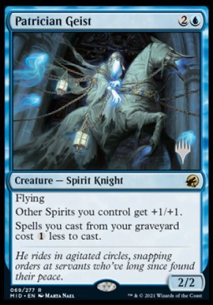 Patrician Geist (Promo Pack) [Innistrad: Midnight Hunt Promos] Foil