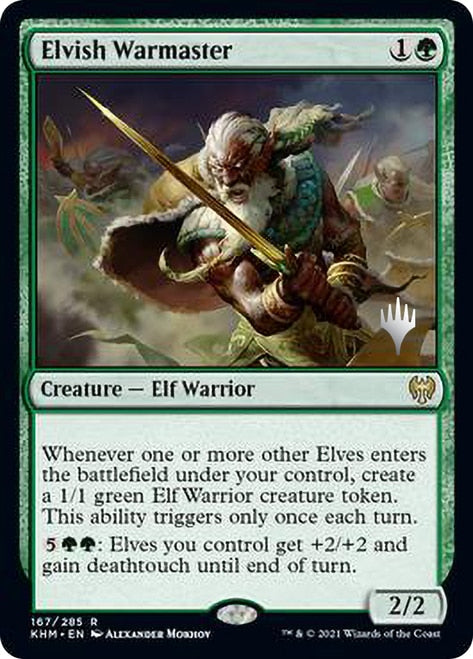 Elvish Warmaster (Promo Pack) [Kaldheim Promos] Foil