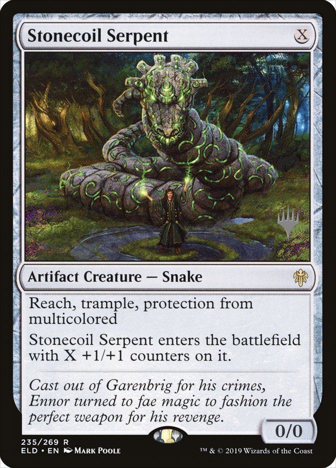 Stonecoil Serpent (Promo Pack) [Throne of Eldraine Promos] Foil