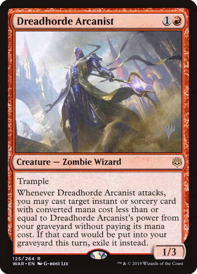 Dreadhorde Arcanist (Promo Pack) [War of the Spark Promos] Foil