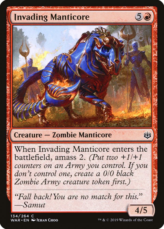 Invading Manticore [War of the Spark] Foil