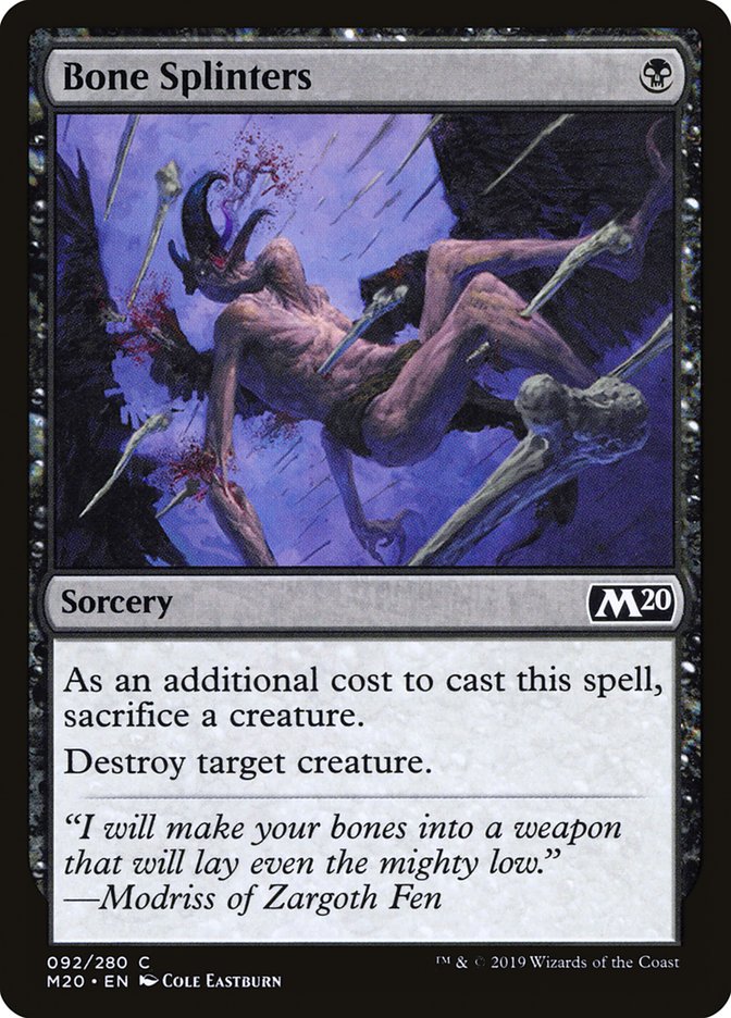 Bone Splinters [Core Set 2020] Foil