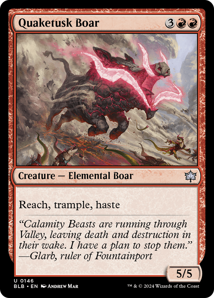 Quaketusk Boar [Bloomburrow] Foil