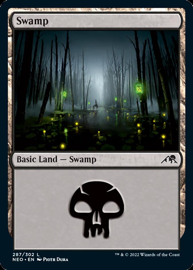 Swamp (287) [Kamigawa: Neon Dynasty] Foil
