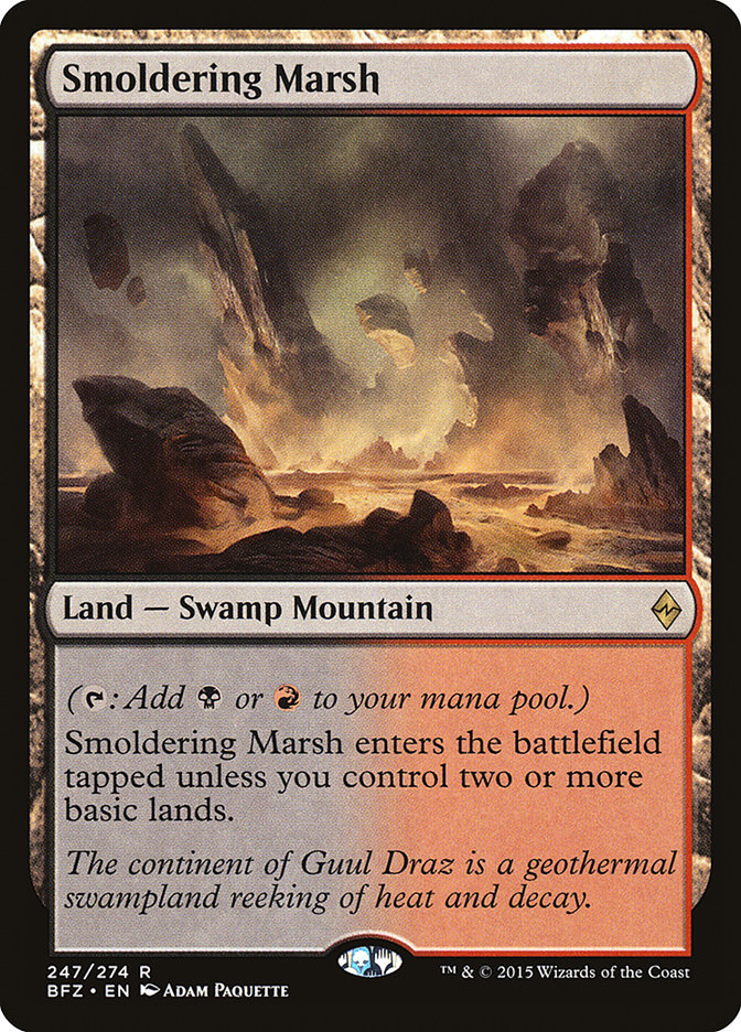 Smoldering Marsh [Battle for Zendikar] Foil