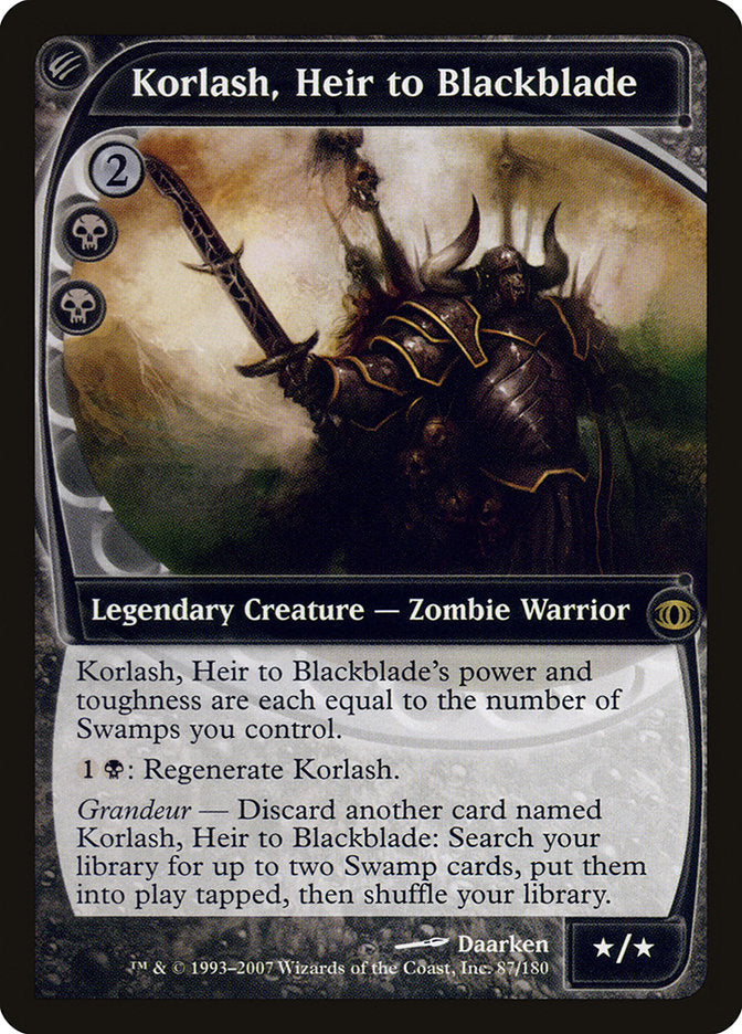 Korlash, Heir to Blackblade [Future Sight] Foil